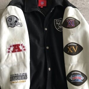 Limited Edition Oakland Raiders Letterman Jacket, Size Large, Never worn